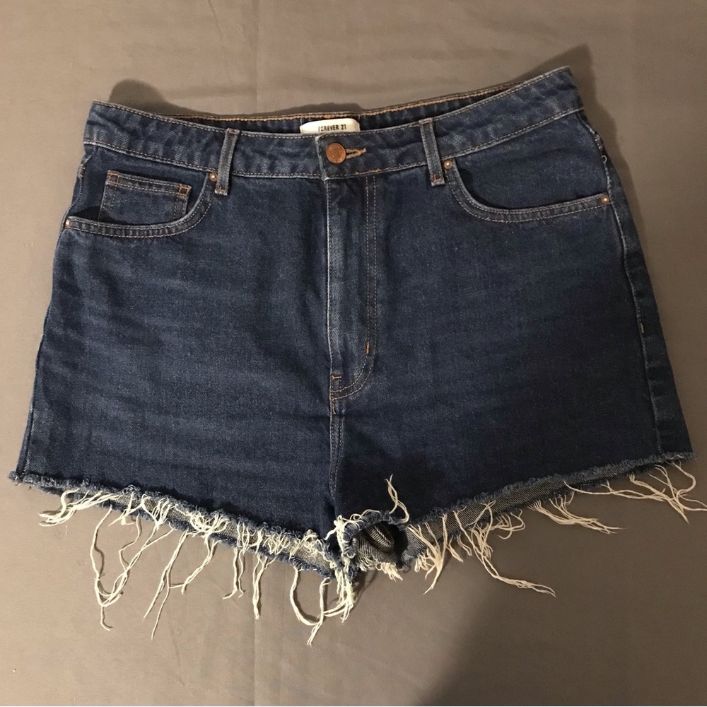 Forever 21 Fringe Jean Shorts